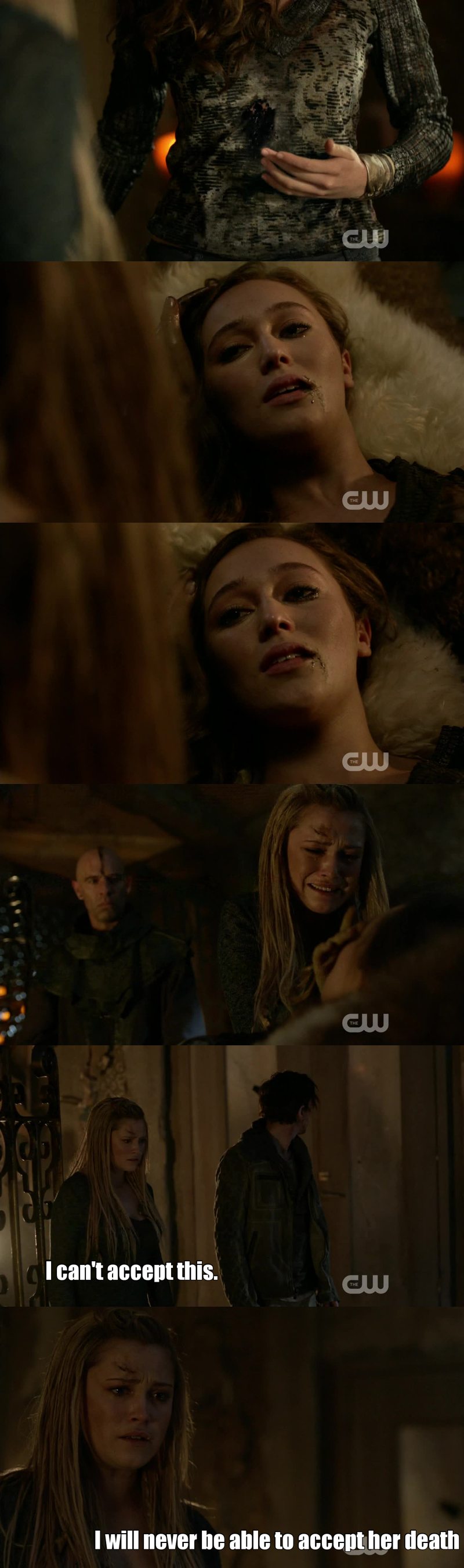 My reaction to Lexa's death is the same as Clarke's reaction. I've always been Bellarke but this doesn't mean that I'm happy for her death. She was a great character and a great Commander, at least she deserved a better way to die. I can't accept how they killed her, it was inevitable for her to die, but the way she died seems so fucking wrong to me. I hope the authors will use wisely this choice they made, because Lexa was an important figure on the show and her death can ruin the show itself.