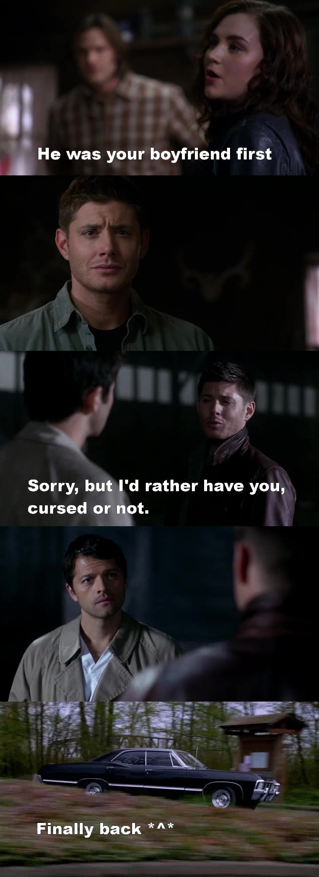 When it was ten minute to the end of the episode I was like "why is everything so calm?"
And the everything appended really fast and when Dean was on screen I thought "please tell me they are not in the purgatory" and obviously they where..because why not (?)
Yeah I know, this is the most no sense review ever sorry!
