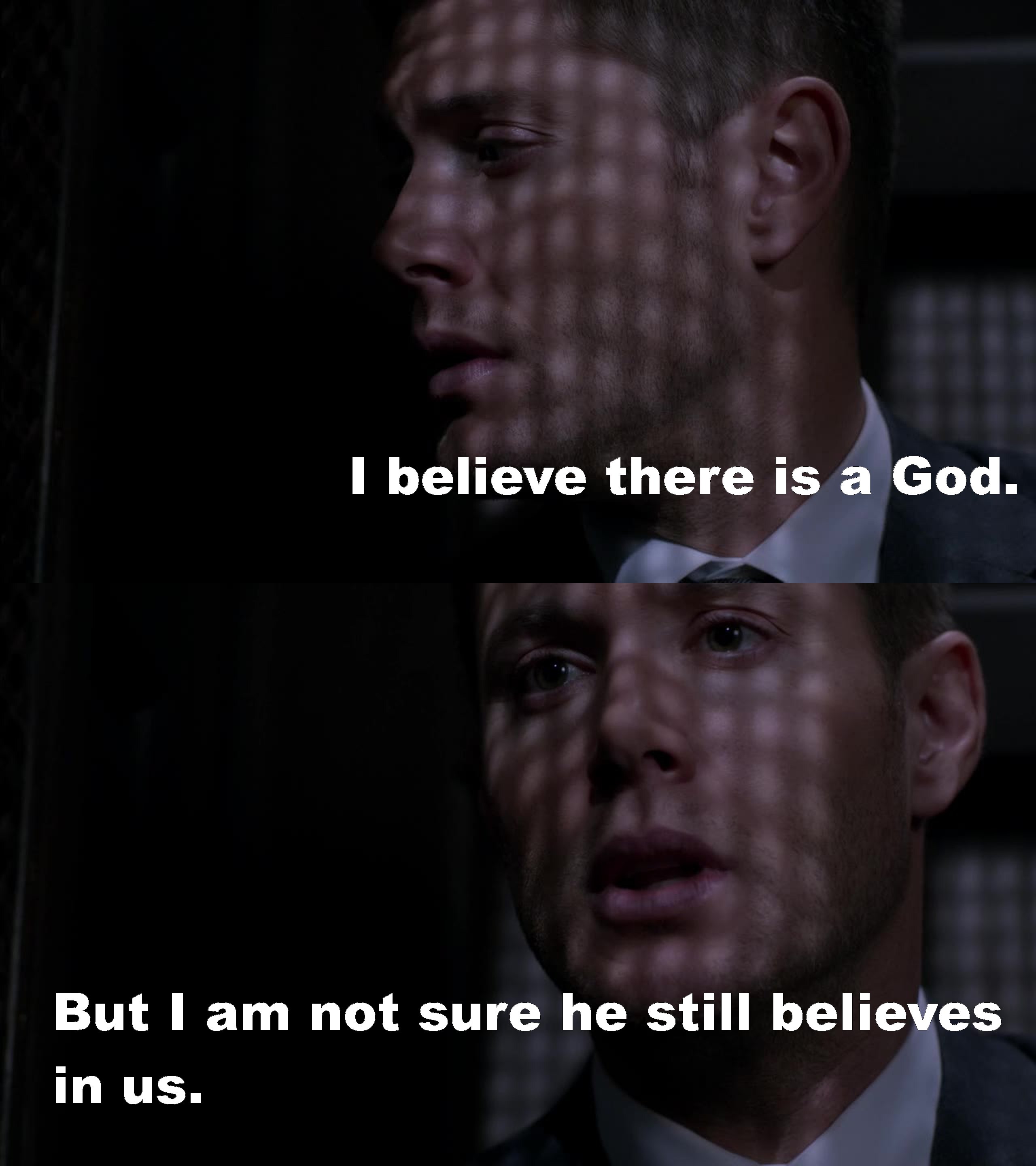 I loved Dean's speech. Jensen is amazing. I could feel Dean's pain and now my heart is broken.