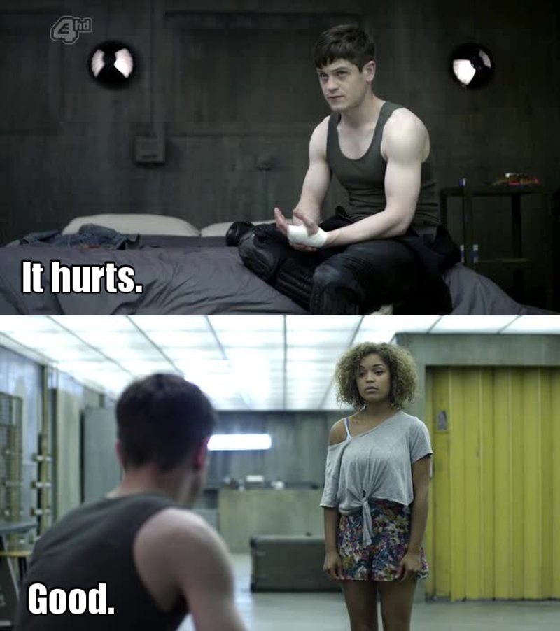 "Fa male."
"Bene."