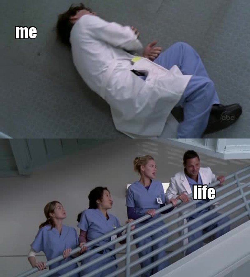 Eu sou o George e o Alex é a vida rindo de mim..
