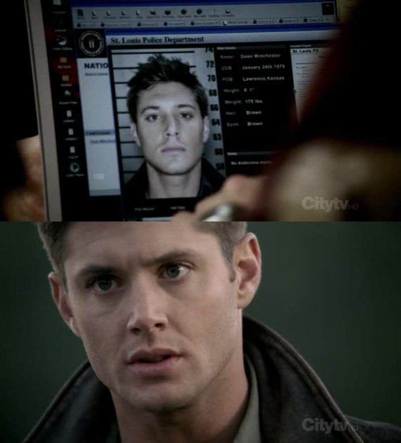 In the police report, it says Dean's eyes are brown.... BUT THEY ARE GREEEN 😝
