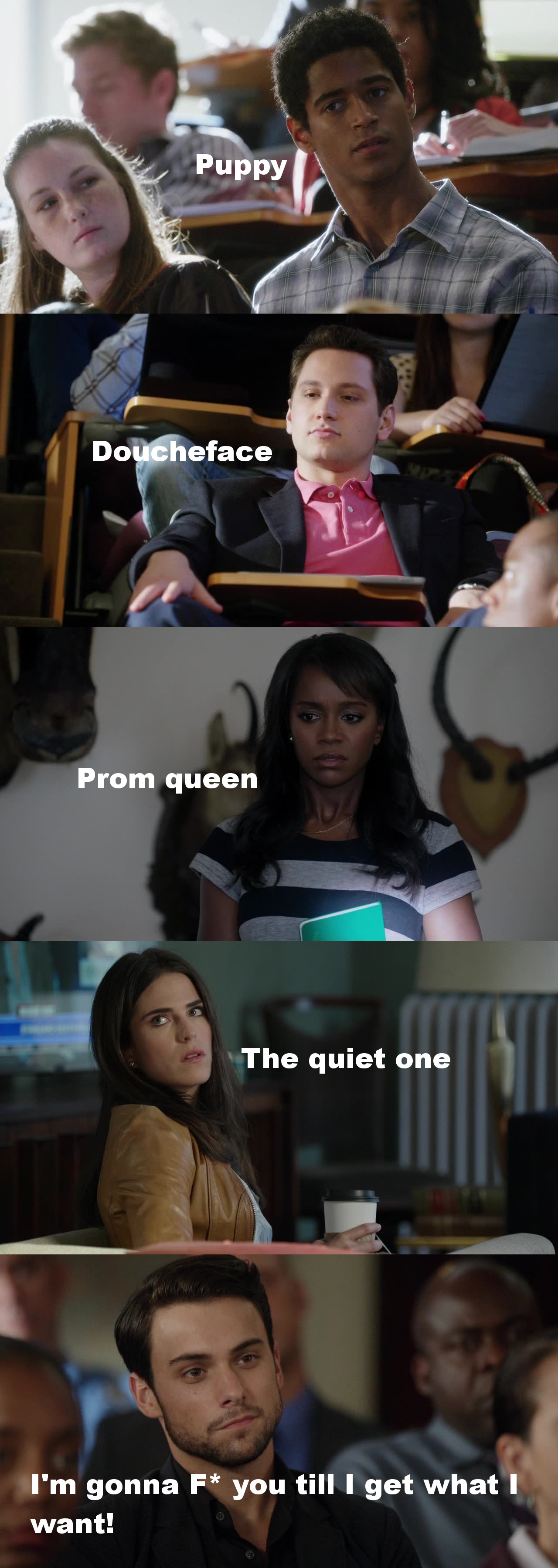 May I introduce to you Professor Annalise Keating' students. I think their nicknames are sealed for the year!