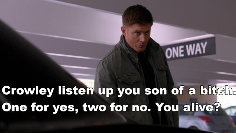 How could Crowley knock twice if he's not alive??