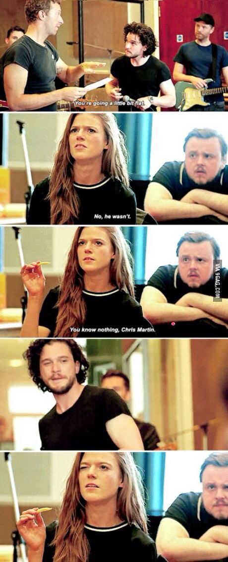 You know nothing...
#Coldplay #Gameofthrones