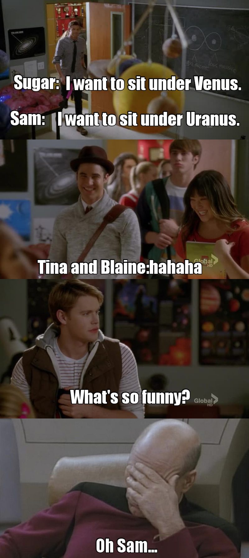 It feels like they have made Sam more stupid than usual,just so he can be with Brittney 😐 Don't know if I like it or not