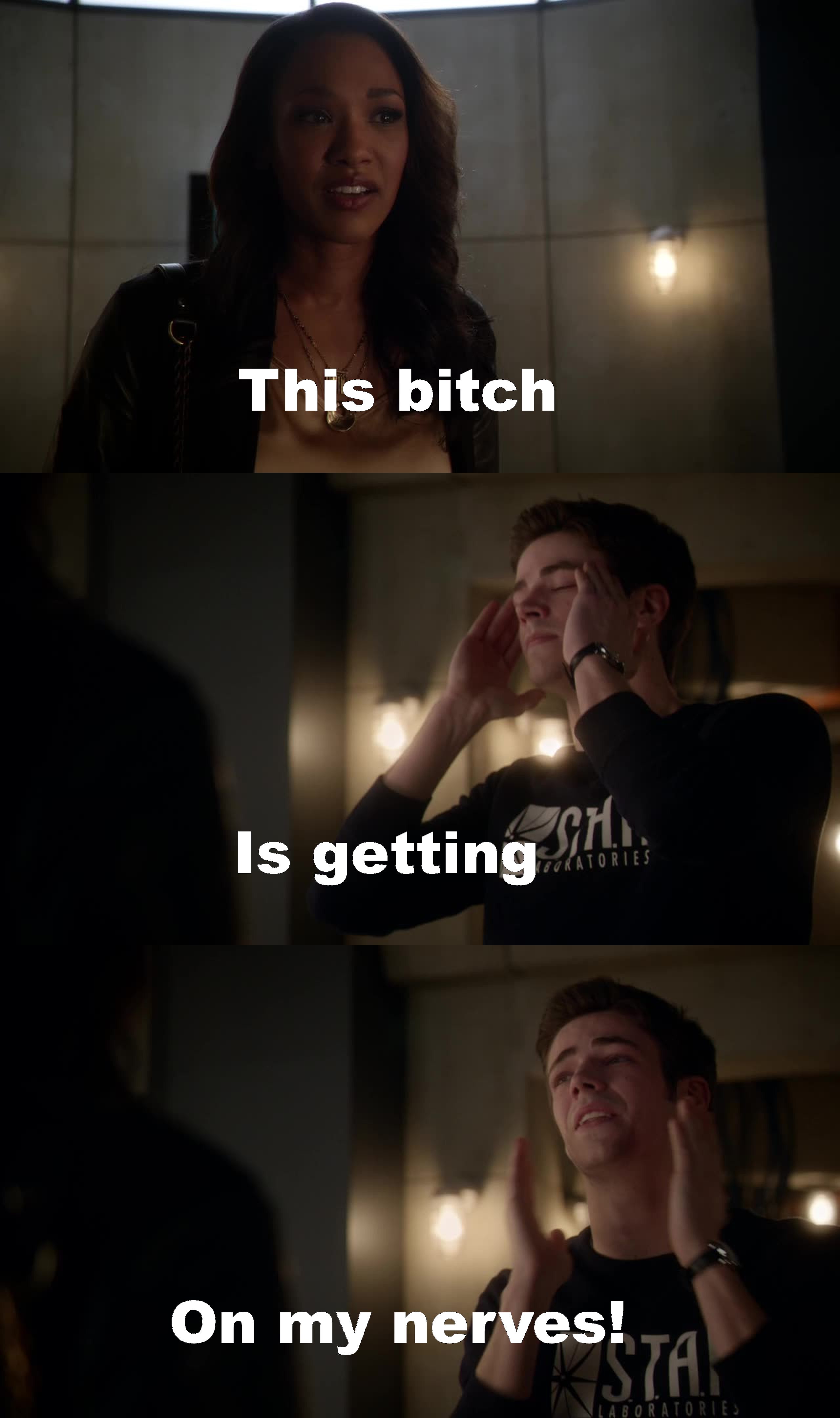She does not only make Barry's head hurt, but mine as well! She is so irritating and ungrateful, freakin hate that character.