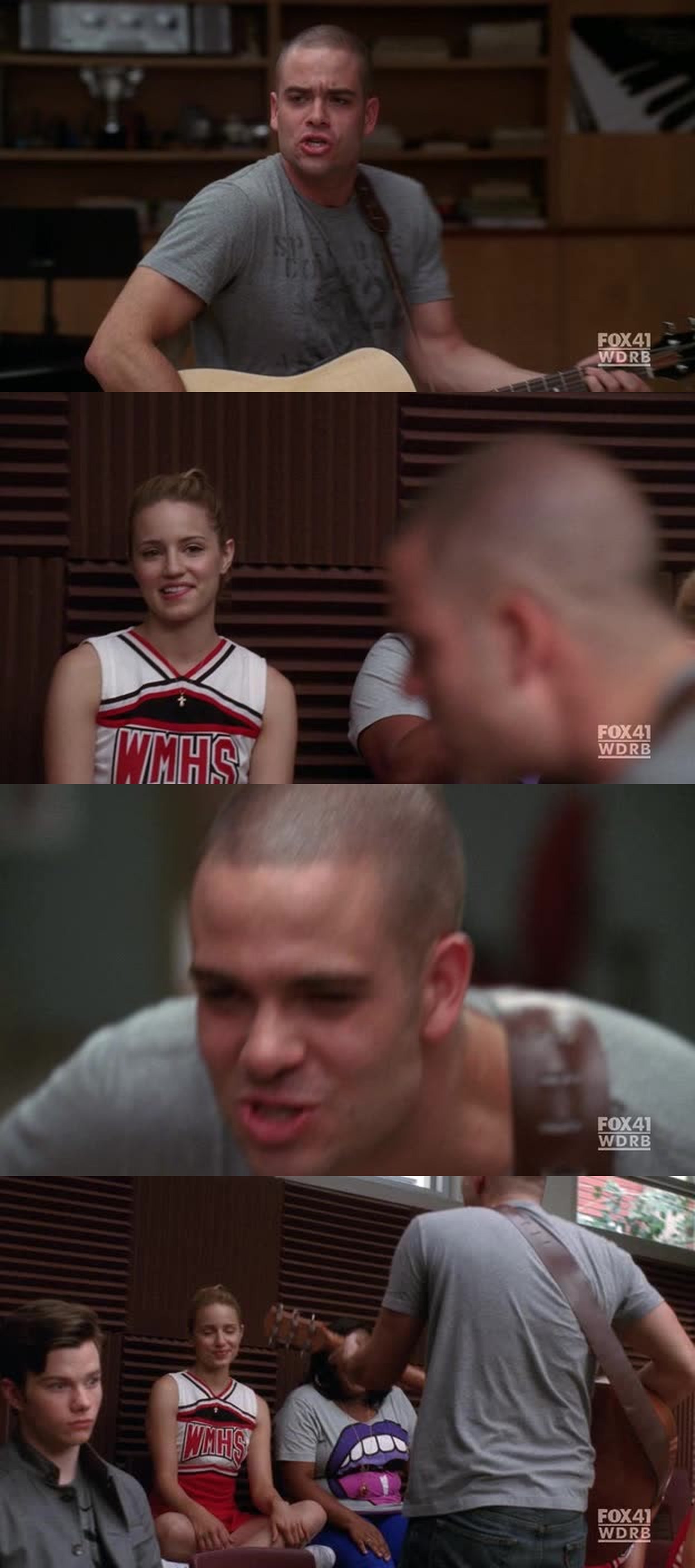 When he sing, and look at her, it's beautiful