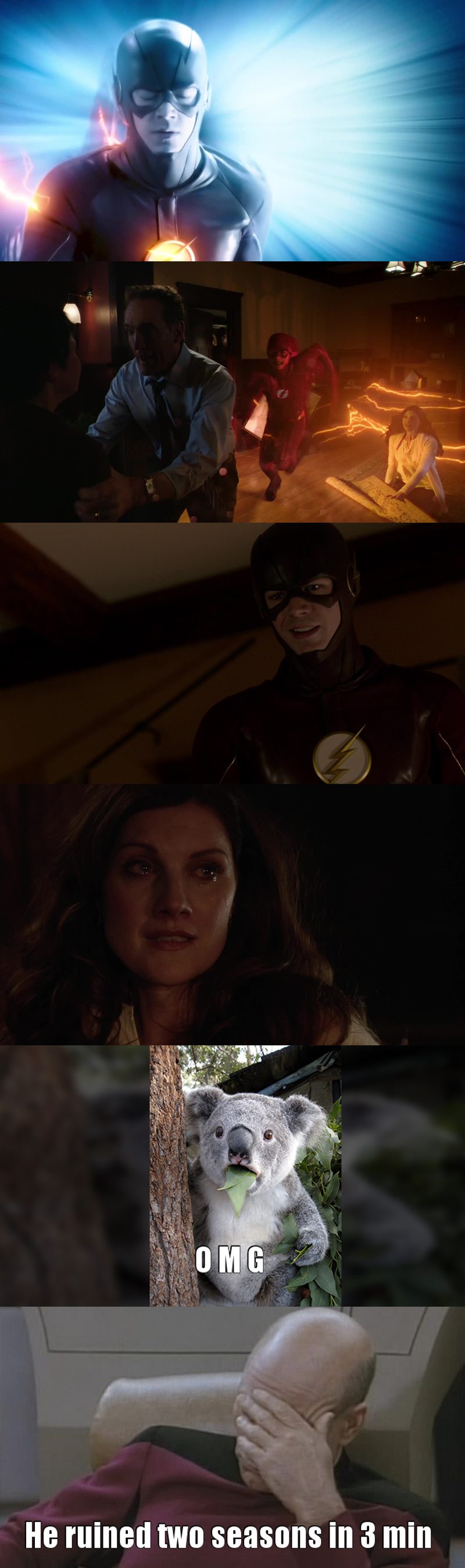 "Barry, remember, you must never alter the timeline"
.............
- Your name is Barry Allen and you are the dumbest man alive.