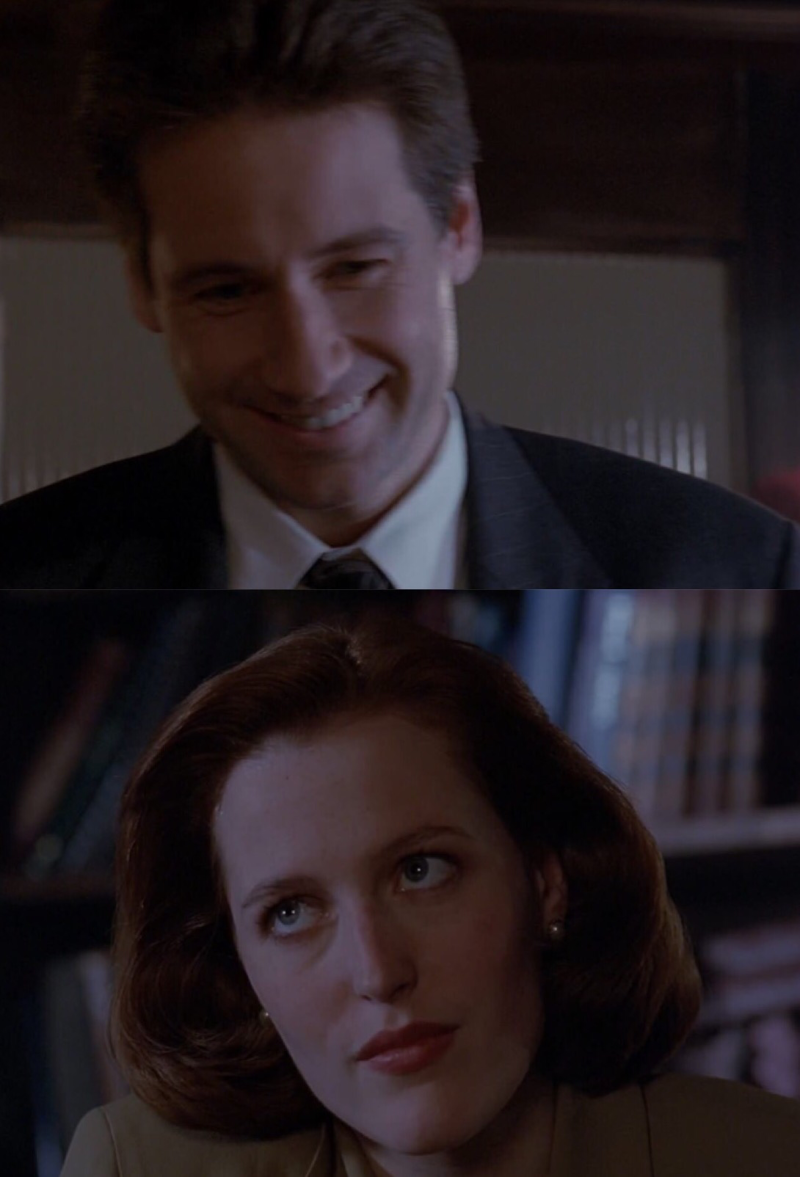 Ok Scully can take care of herself and this time Mulder was actually calling the cavalry but MAYBE he should stop sendig her alone where there's a really real danger
But she probably forgive everything to this smile
