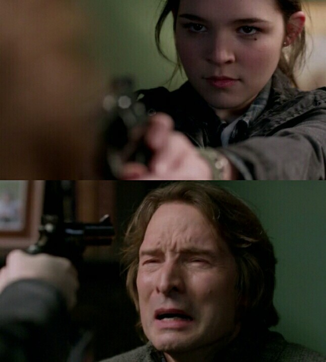 She killed his soul with that worlds. She is a bad-ass, he was a psycopath. Someone remember him from past episodes? I don't 😅