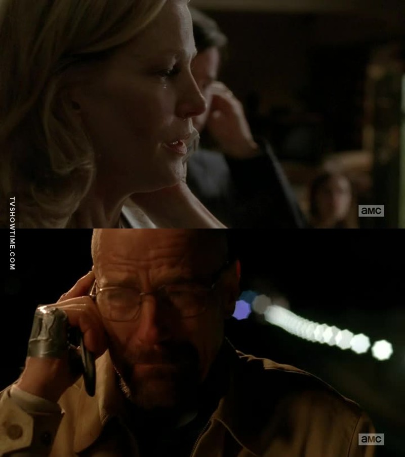 He knew the police was there. He knew he was listened. He said all those terrible things to make sure Skyler wouldn't be considered his accomplice...
He protected his family one last time...