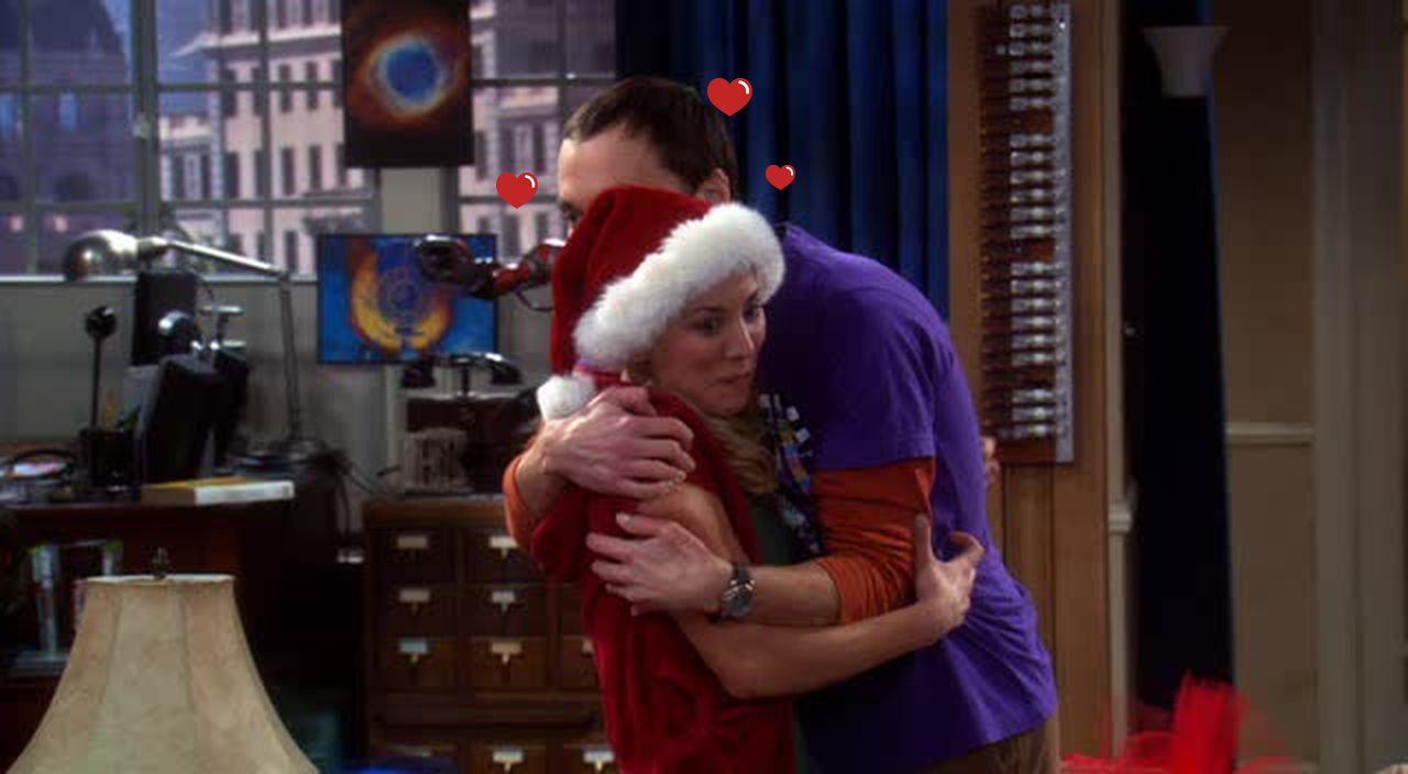 Penny and Sheldon's unforgettable first hug