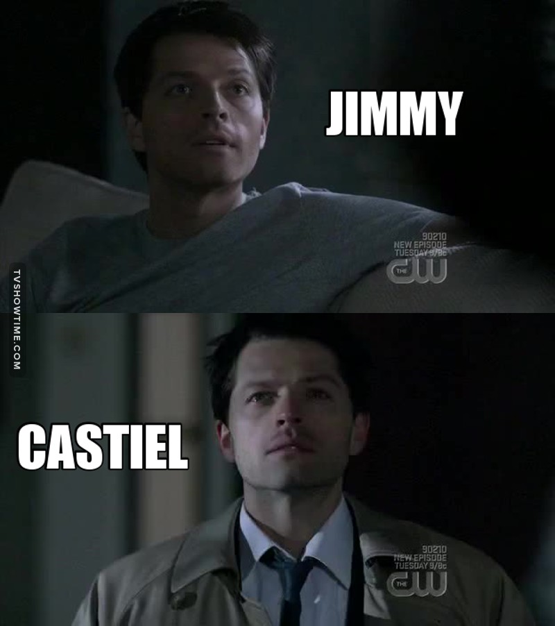 Misha Collins is such a great actor. It's easy to notice the difference when he's playing Jimmy and when he's playing Castiel.