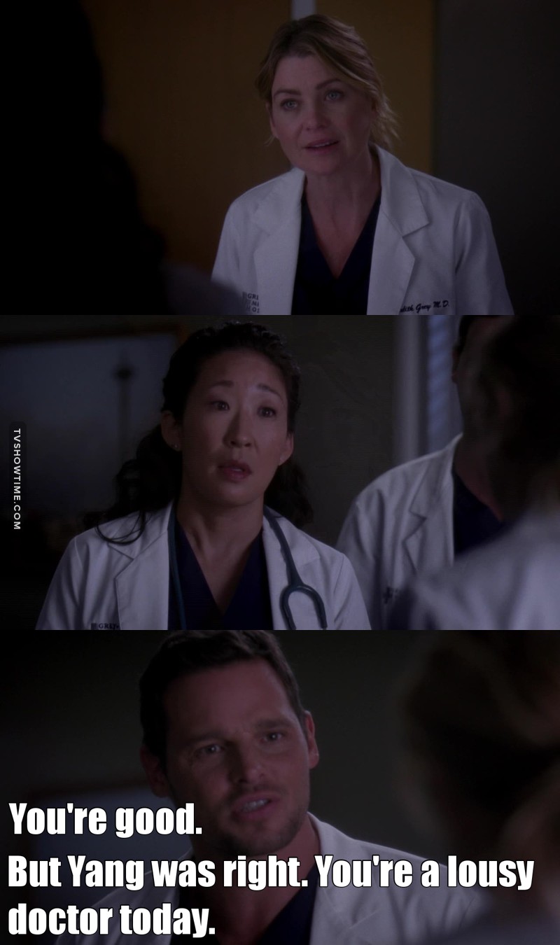 I hate it when Meredith and Cristina are fighting. Make it stop. Please.