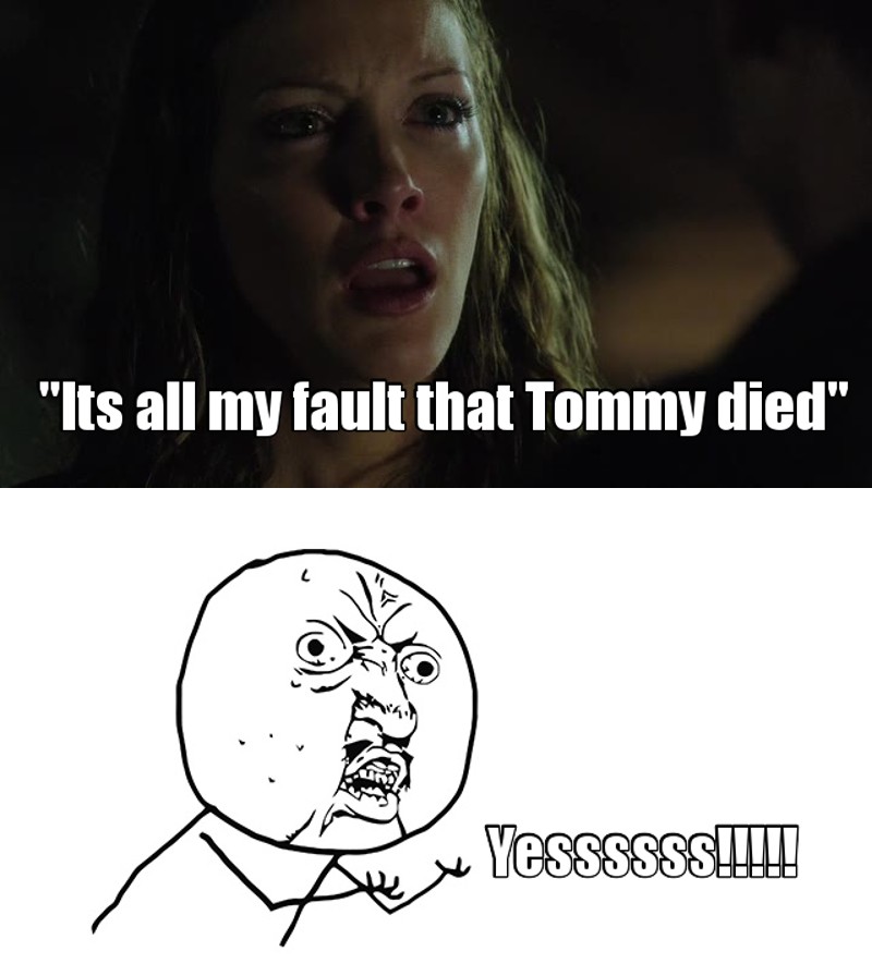 She couldn't even fulfill her fathers (last) wish to get the hell out of this fucking building and the Glades!!! S01E23