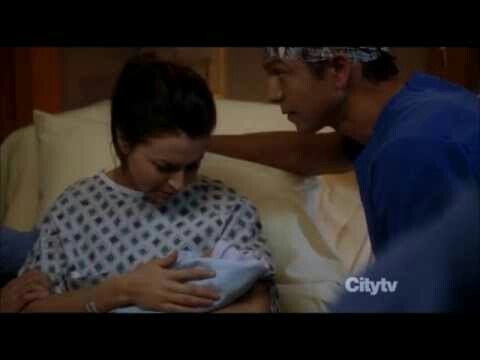 I think People who did not watch Private Practice can't get the behaviour of Amelia during the whole episode !
So if you did not know: Amelia learn that she was pregnant after the father died of an overdose. Shonda did not stop there.. Amelia decided to keep her baby but she learned after that that her baby had no brain and that he was just going to have a few hours. If I remember it was too late to stop the pregnancy.
It was really sad, she uses to call him "unicorn baby" and when he was born, she decided to give away his organ.
So that is why she was stressed during all the episode and felt relief at the end.