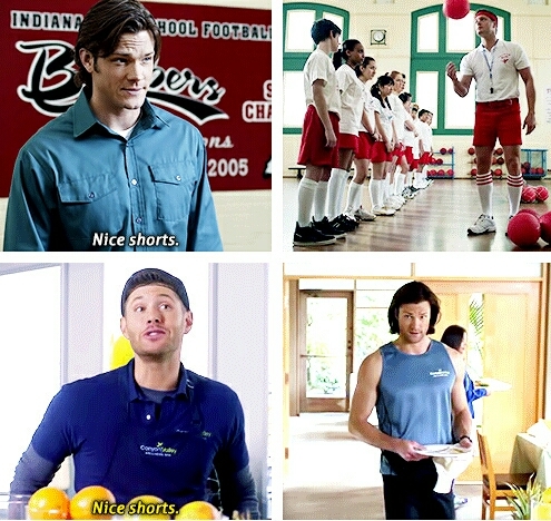 Ahahahahah but Sam is fine with shorts 😍