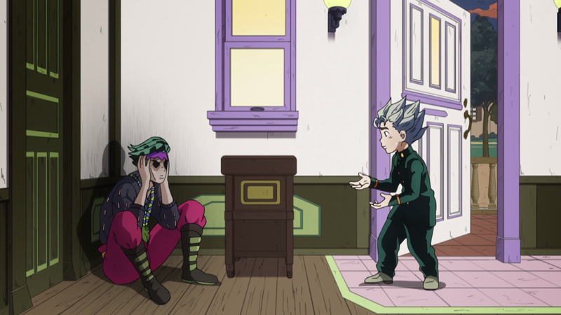 It was the funniest thing seeing Kishibe Rohan sitting like that in a corner of his house, looking all gloomy while waiting for Koichi to save him from the worst crisis of his life.