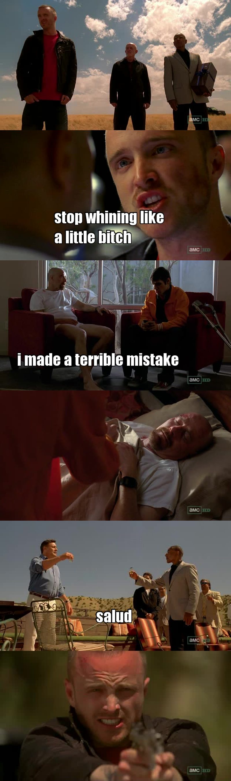this episode was like my fav so far. Jesse being the boss, Walter being sensitive and crying, Gus taking revenge for his ex-partner THIS WAS AMAZING OK. best episode eeeeever