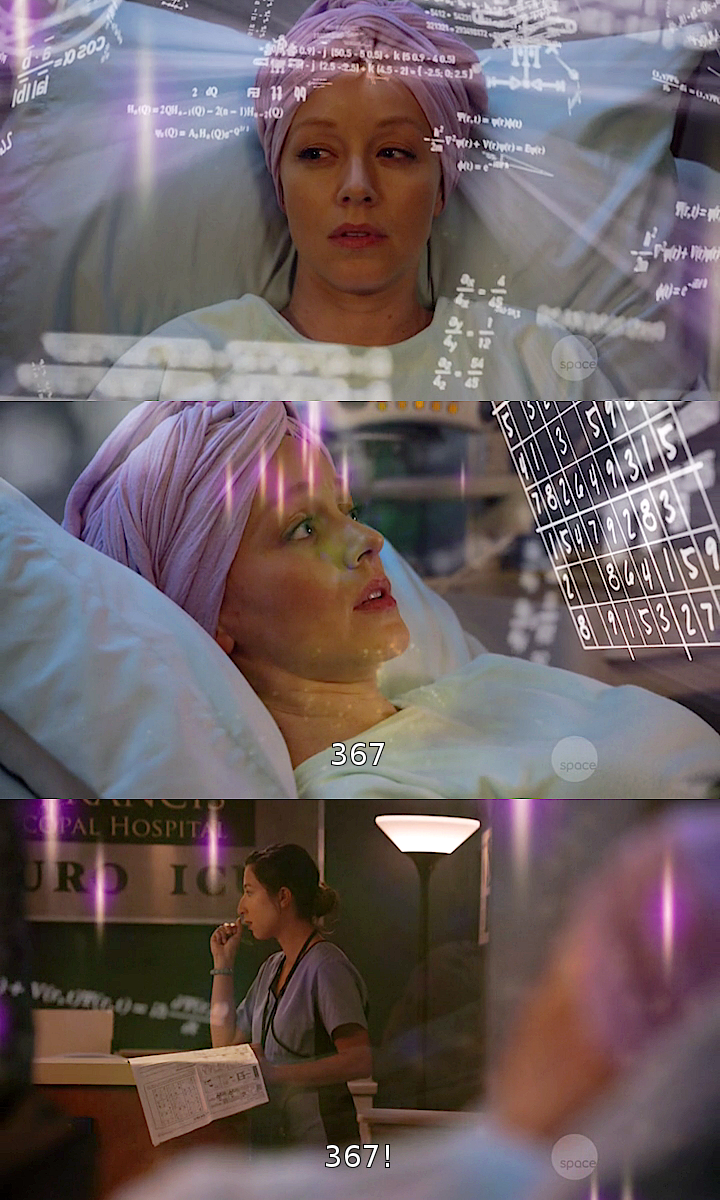 This whole time! Her gift! It wasn't because of the tumor, it's DESPITE of the tumor! It inhibits her real potential! Should have known! That's why the library chose her! Not because of her tumor, because of HER! Now that it's gone her power is potentially endless now! Ughh I love it so much!
Also, what's with the whole Jenkins/Cassandra thing? If it was any other person I'd be fine w it. Jake, Flynn, Eve even Ezekiel! But Jenkins?! I mean, it's Jenkins! It came out of nowhere! The writer pulled that out of their asses or sth? lol