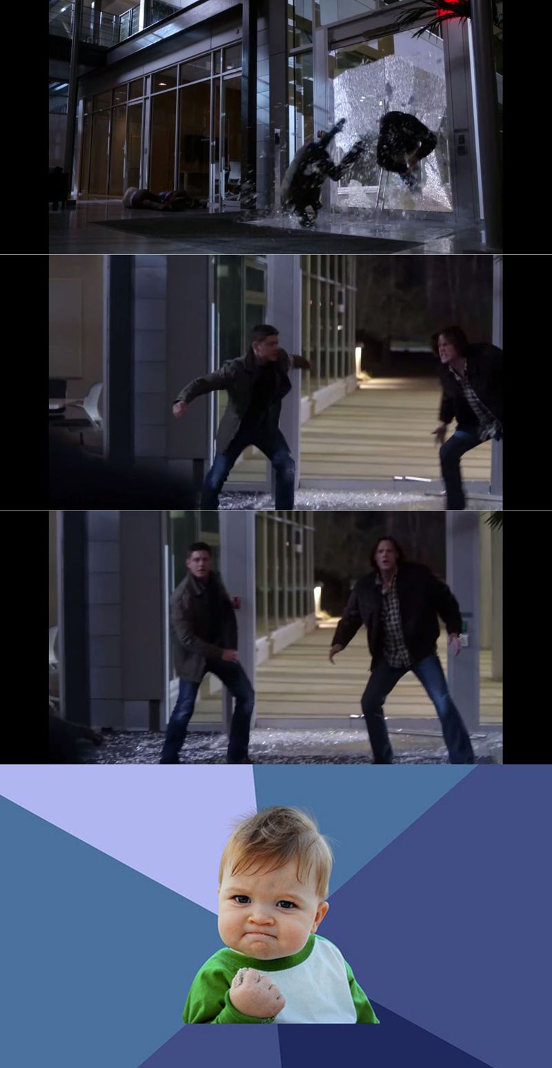 Okay...that was a top-five badass entrance in SPN history....
