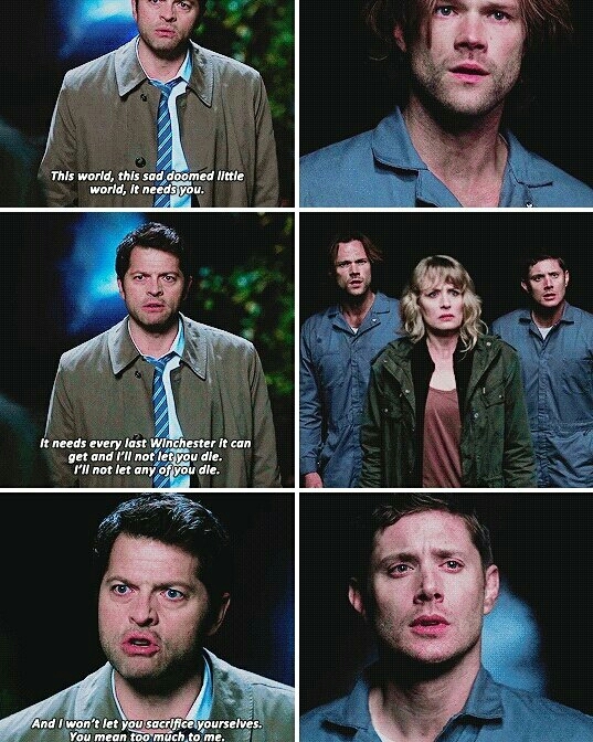 Cas loves the winchester so much 😢💜