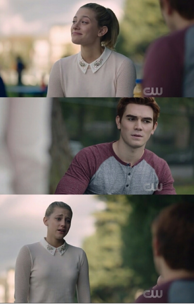 "Betty, are you ok?"
"I'm supposed to say: Yes. That's what the nice girl always says but, no, I'm not. I want to be, I thought I could be. But it's too much, too fast Archie!"
BETTY DESERVES ALL THE HAPPINESS ON THE WORLD ❤❤❤❤❤❤❤❤❤
