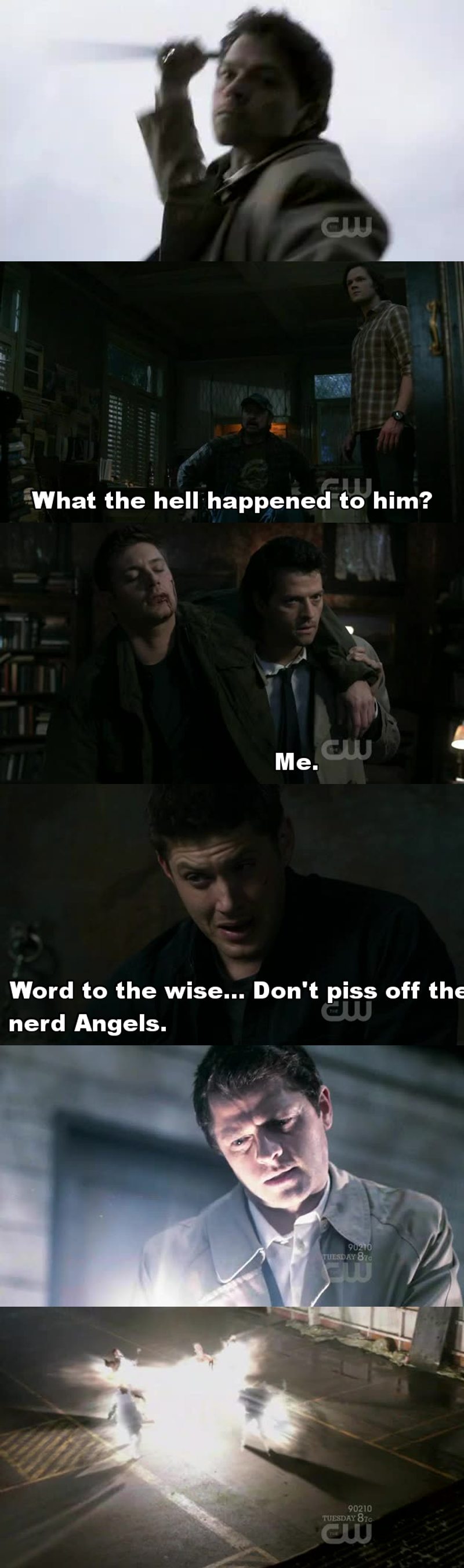 Cass kicked some serious ass this episode, even Dean's. \;^)