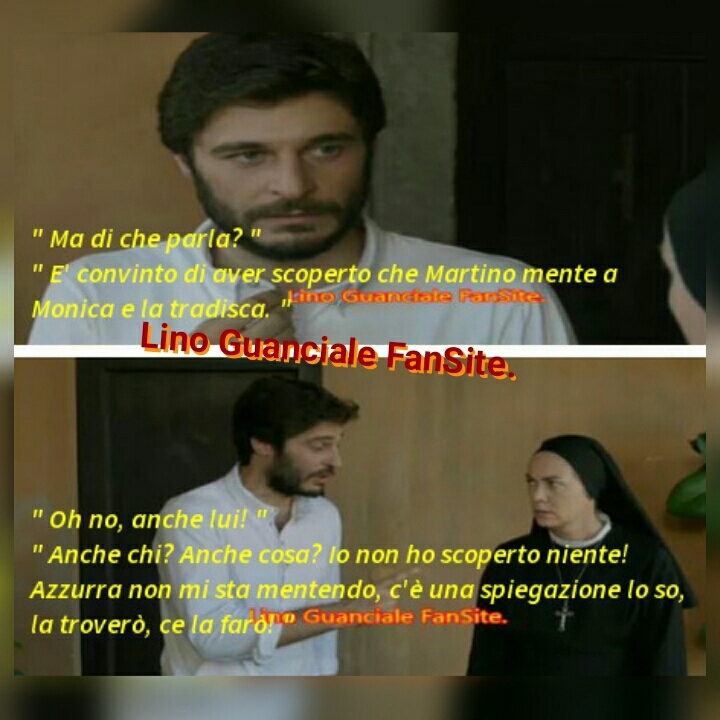 Guido e Suor Angela, ma quanto ci erano mancati?
“ Dobbiamo chiamare la polizia. ”
“ Era da tanto che non la sentivo! ”
“ E scommetto che la risposta è sempre la stessa... ”
(in coro) “ Aspettiamo. ”