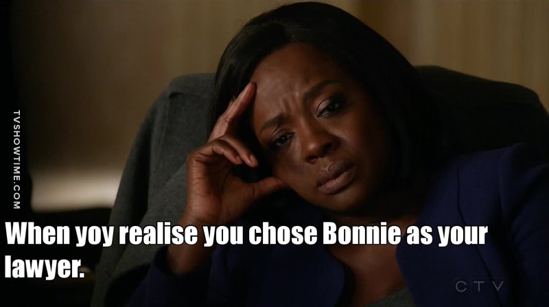 I think I saw Annalise sinking her claws in the table at some point. 😂
