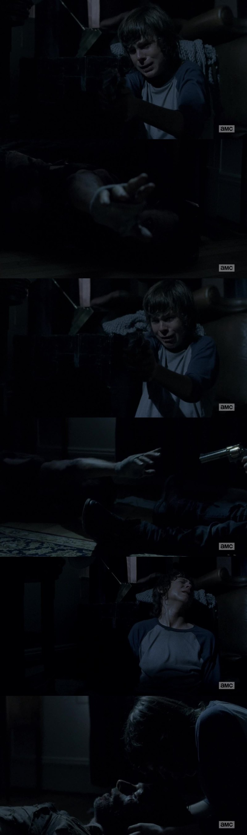 For me, this was the best scene in this serie. Carl was willing to give up his own life to not kill his father. There is no better serie that "The Walking Dead"
