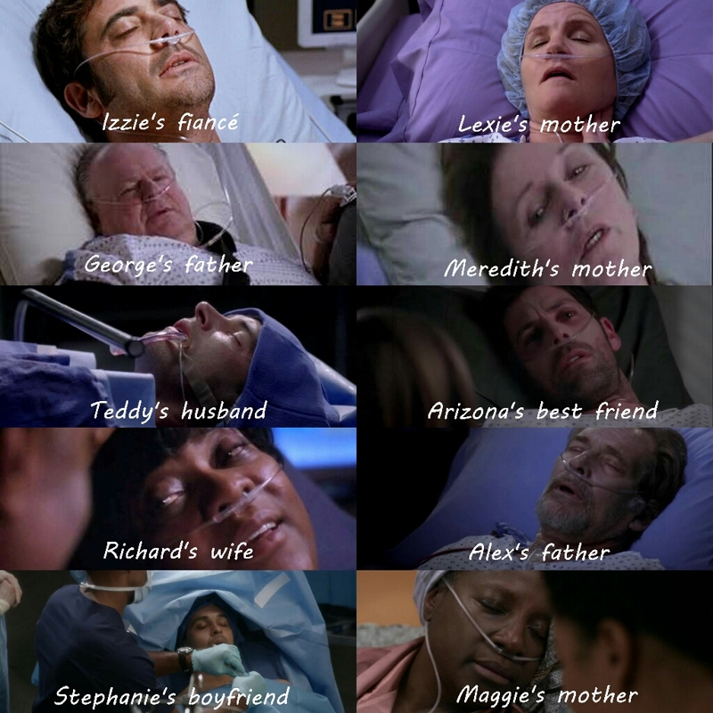 You don't want to be anyone's relative in grey's 😢😢