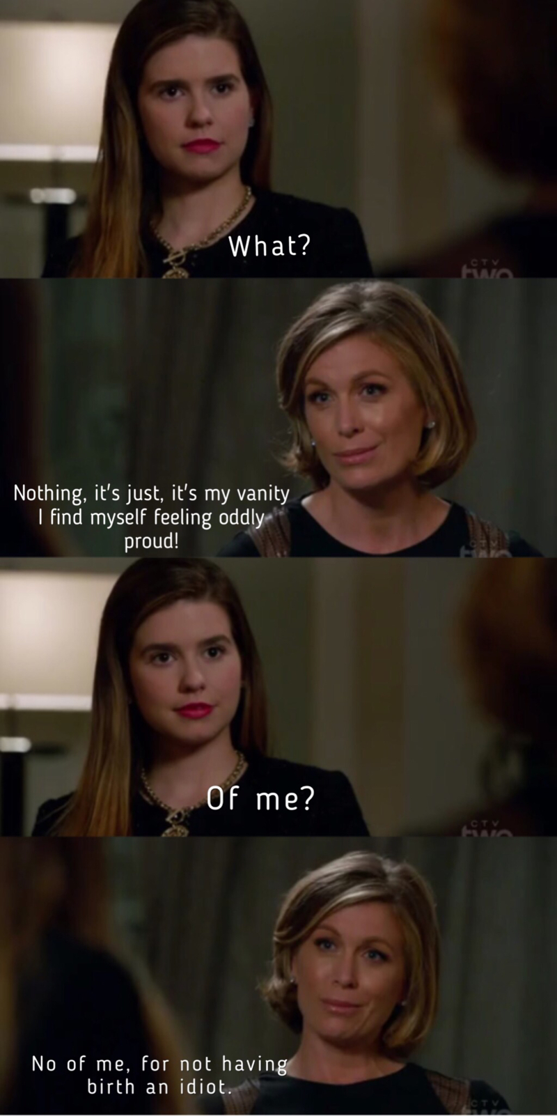 This scene was amazing and especially Margot!!
Love when she says:
"No of me, for not having birth an idiot"