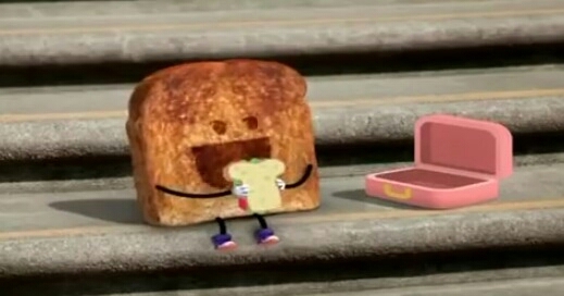 Um pão comendo pão