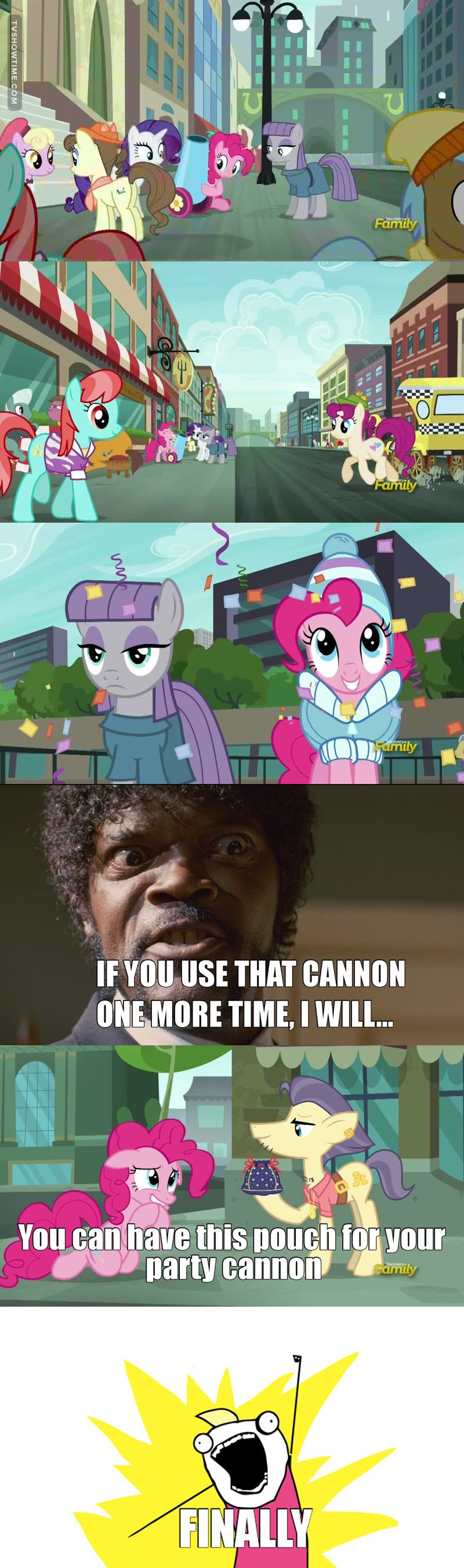 Words can not describe how annoying this episode was. I thought I was going to explode when Pinkie Pie was firing that cannon over and over and OVER..