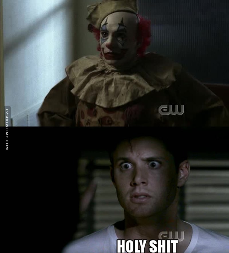 That was literally me. I freaking hate clowns so much. Argh this episode..