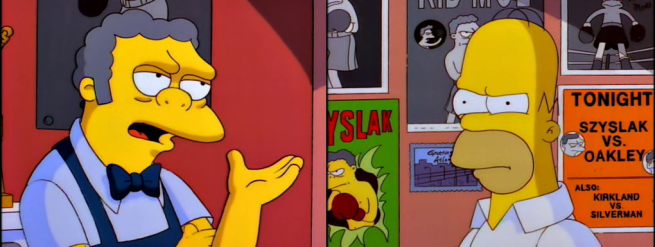 Moe surprised me in this episode. I usually think he is a coward, but not in this episode. At the very end he saved Homer and in the credits we saw him doing a lot more. It was a different episode for sure.
