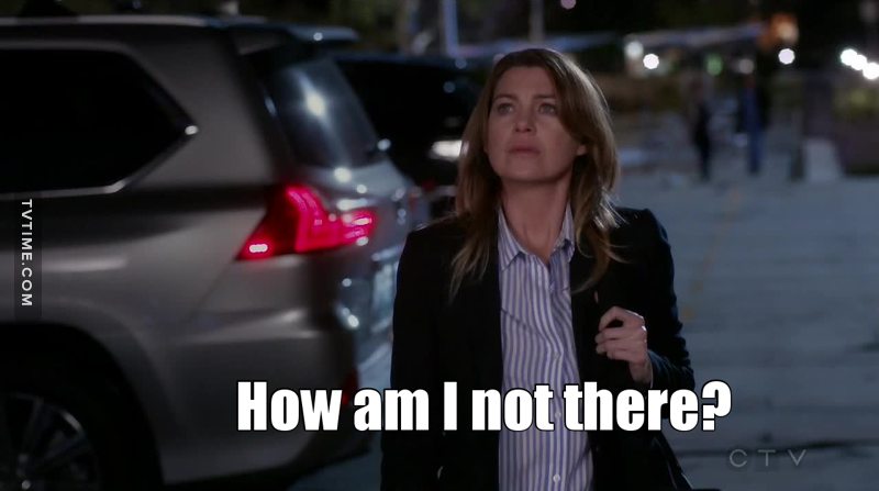 Meredith being like "am I surviving this?"