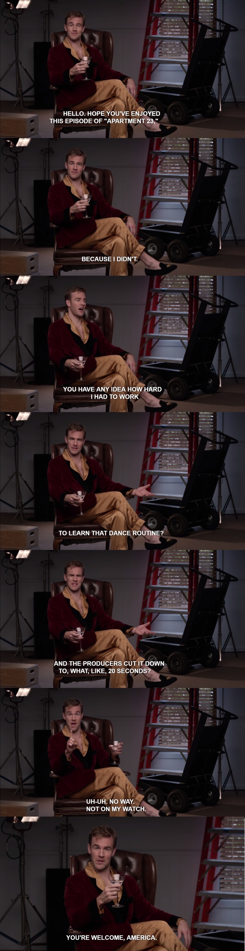 Thank you James Van Der Beek ! You're a great dancer!!