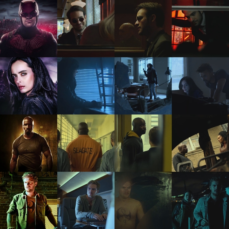 Let's take a moment to appreciate the cinematography of this show!
MATT - RED
JESSICA - PURPLE
LUKE - YELLOW
DANNY - GREEN