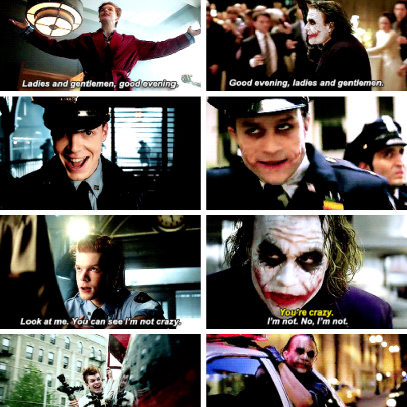 coincidence????? I THINK NOT. Cameron Monaghan is killing it so far. His similarity to Heath Ledger is amazing.