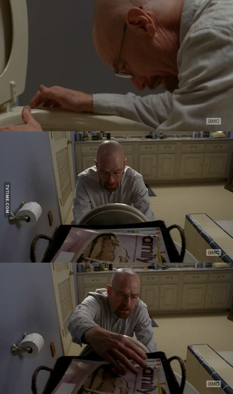 The way Hank finds the book and the way Walt finds it's missing.... so elegant! 😂