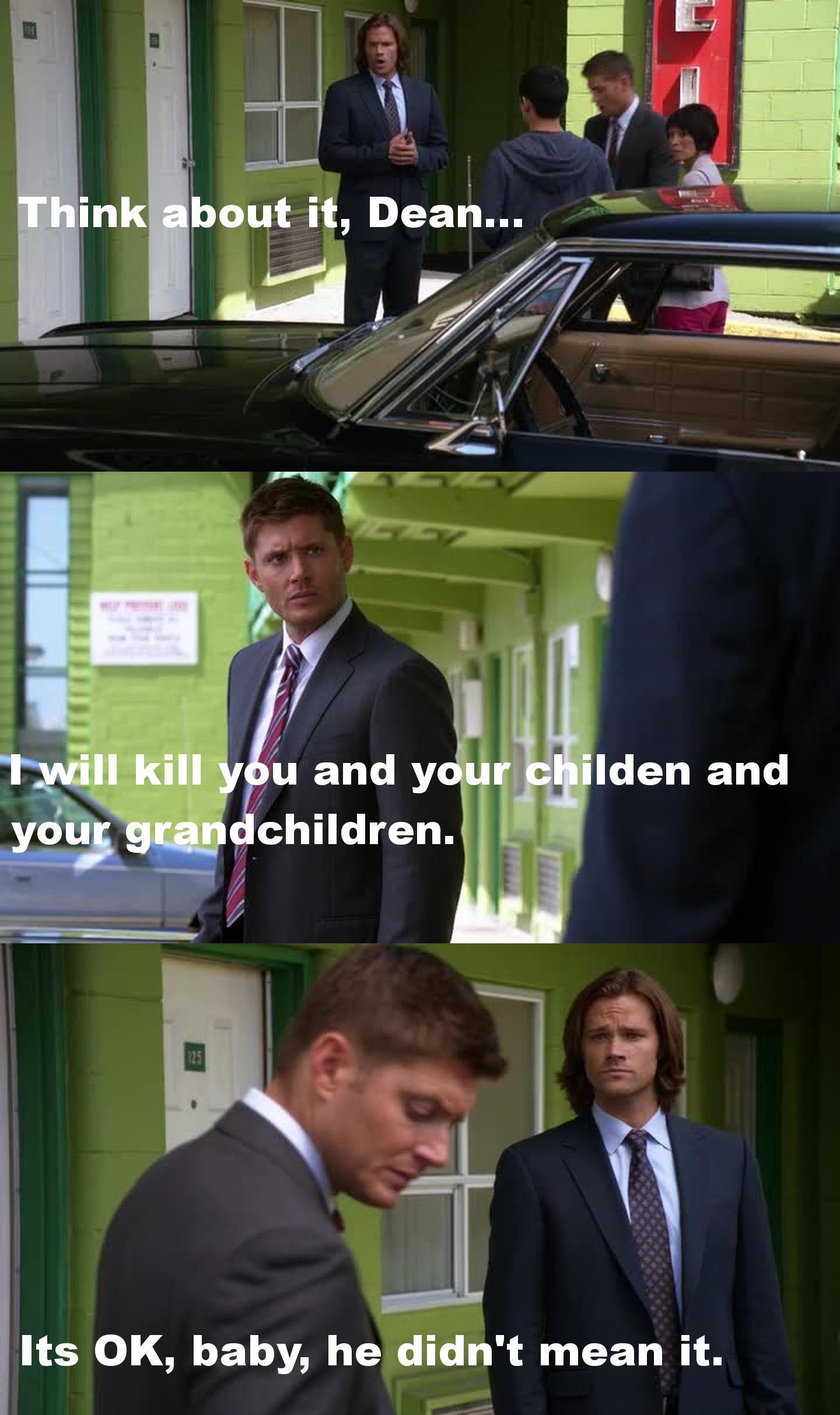 I love how the series just keeps on flowing even after the big Apocalypse. A lesser series would have started faltering.
Having said that, I felt this was one of the weaker episodes, not in the sense that it didn't push the story further along, but in the sense that the whole Plutus thing seemed hurriedly executed. Usually with stuff like this, we get some staging and some helpful exposition, and Plutus himself would have been an interesting character, but not in this case. It felt "off" in that sense.
Also, missed Dean's wise-cracks, except the one about his baby. That was brilliant!