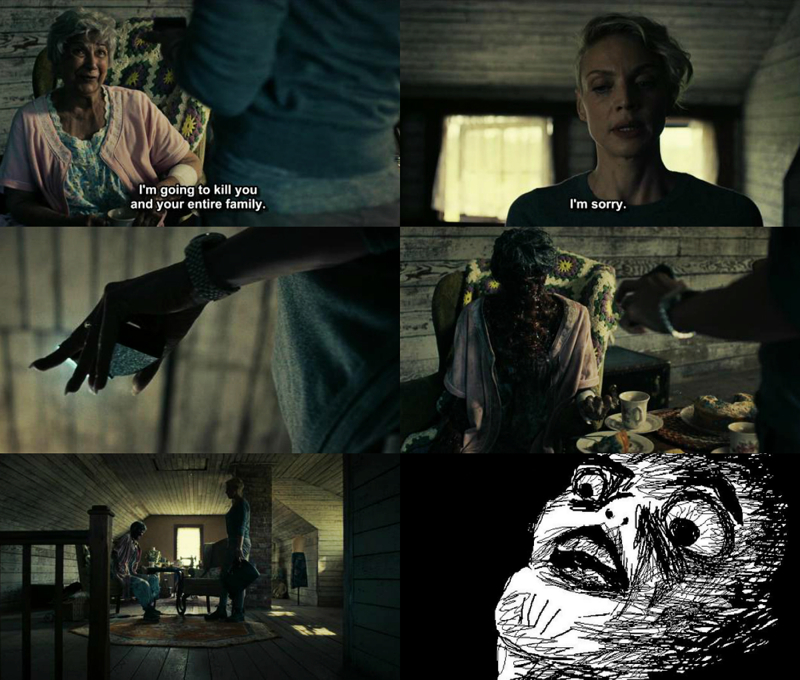 So, electricity works for ghosts?! 😱😲 That grandma was absolutely creepy, and them when she was really dead I was shocked, creepy all the way! 😆