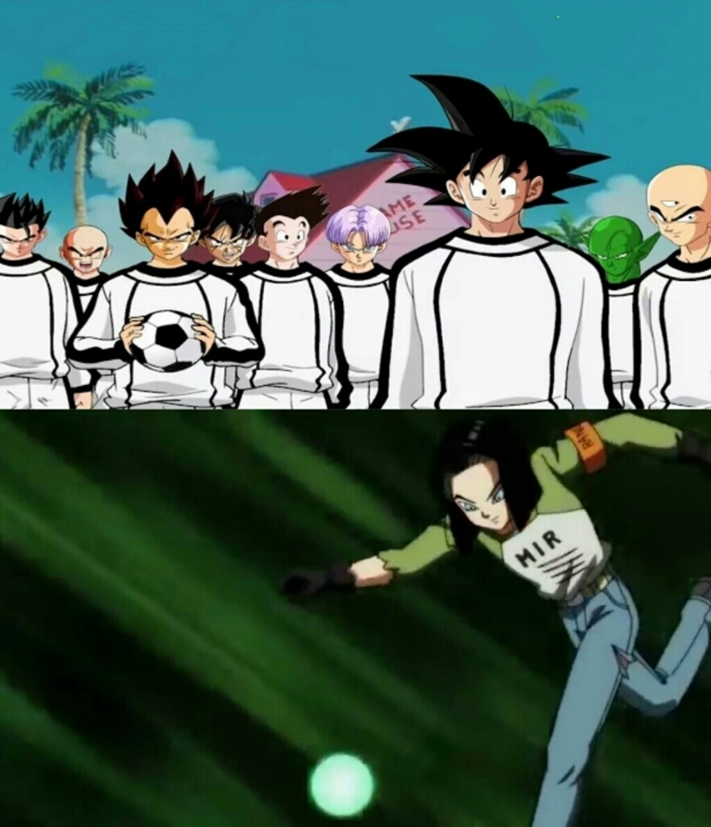 Review - Dragon Ball Super episódio 119 13 Universe 7 team *The Goalkeeper is Majin Boo (for obvious reasons)