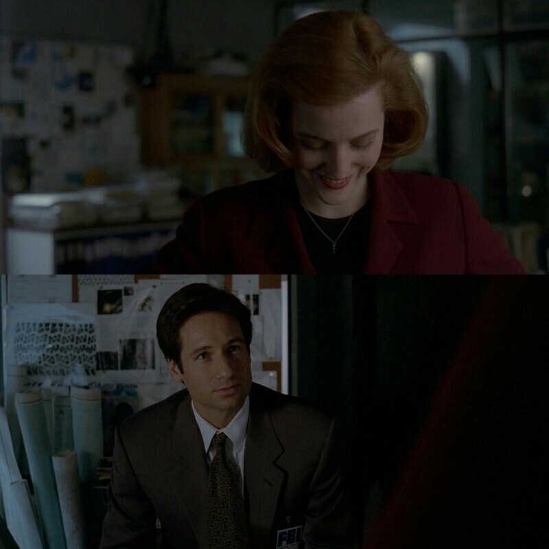 Scully: I'm just constantly amazed by you. You're working down here in the basement, sifting through files and transmissions that any other agent would just throw away in the garbage.
Mulder: Well, that's why I'm in the basement, Scully.
Scully: You're in the basement because they're afraid of you, of your relentlessness, and because they know that they could drop you in the middle of the desert and tell you the truth is out there, and you'd ask them for a shovel.
HELLO YES I LOVE THEM SO MUCH!