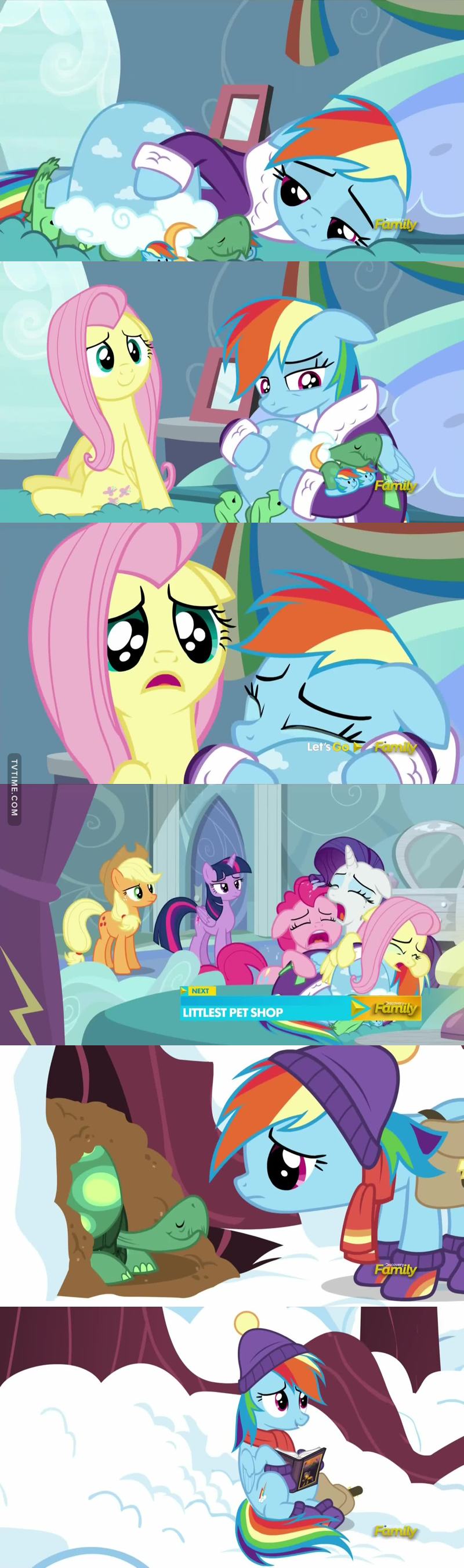 Pobre Rainbowdash! Ainda bem que ela tem as amigas por perto ❤️