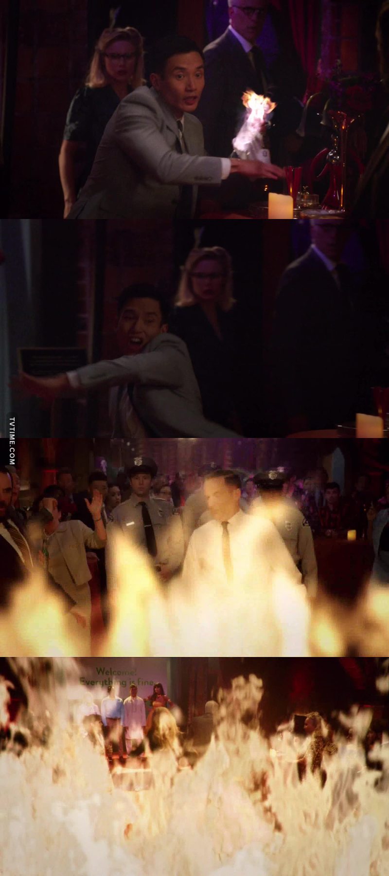 He actually solved the problem with a molotov cocktail, and I just love the writing of this show so forking much
