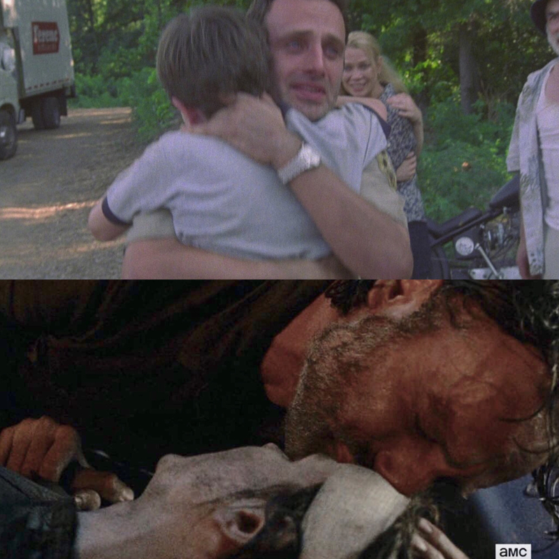 rick’s first and last scenes with carl